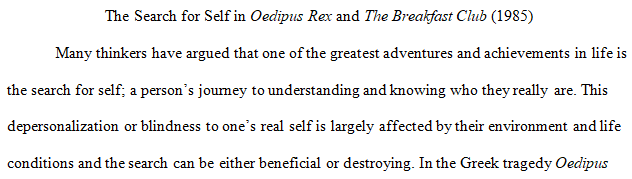 Breakfast Club and Sophocles' Oedipus 