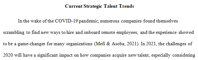 current strategic talent trends