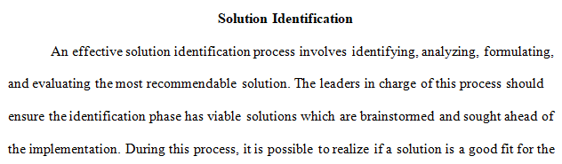 Solution Identification
