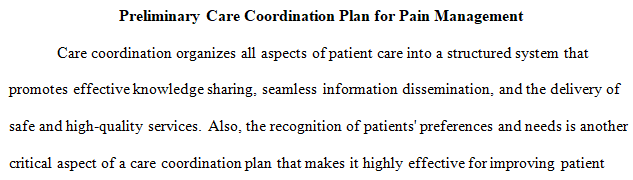 preliminary care coordination plan